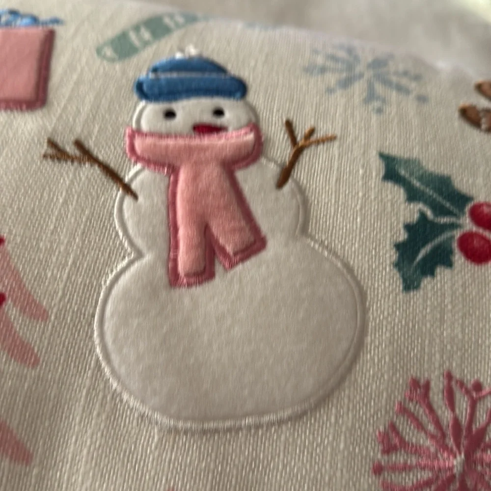Cupcakes and Cashmere Pastel Christmas Gingerbread House Decorative Throw Pillow